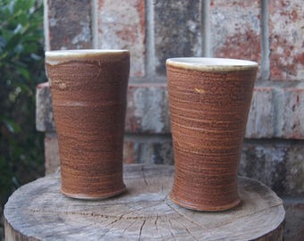 Handmade Ceramic Tumbler | Rustic Stoneware Cup | Wheel Thrown Pottery | One of a Kind