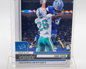 Isaac Teslaa 2025 Panini Instant nfl Rookie Card #27 PR/220 SP Lions RC