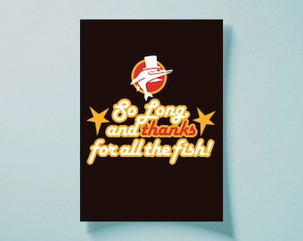 Hitchhiker's Guide Poster: Sci-Fi Quote Nerd Art Print (Digital Download)