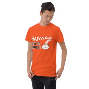 Uncle Roger Haiyaaa Shirt, Hai Ya TShirt, Hai Yaaa Shirt, Use Yo Finga Orange Short Sleeve T-Shirt image 2