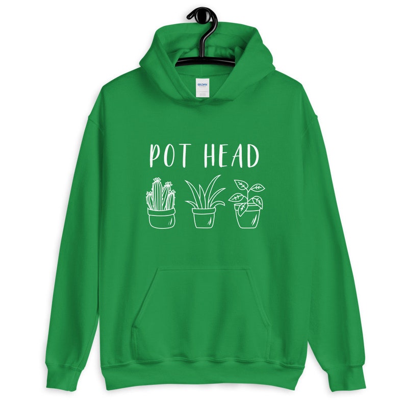 Plant Lover Gift, Pot Head Hoodie, Funny Plant Lover Long Sleeve Shirt, Gardening Gift Gardener Plant Lady Shirt Gift for Women Men image 7