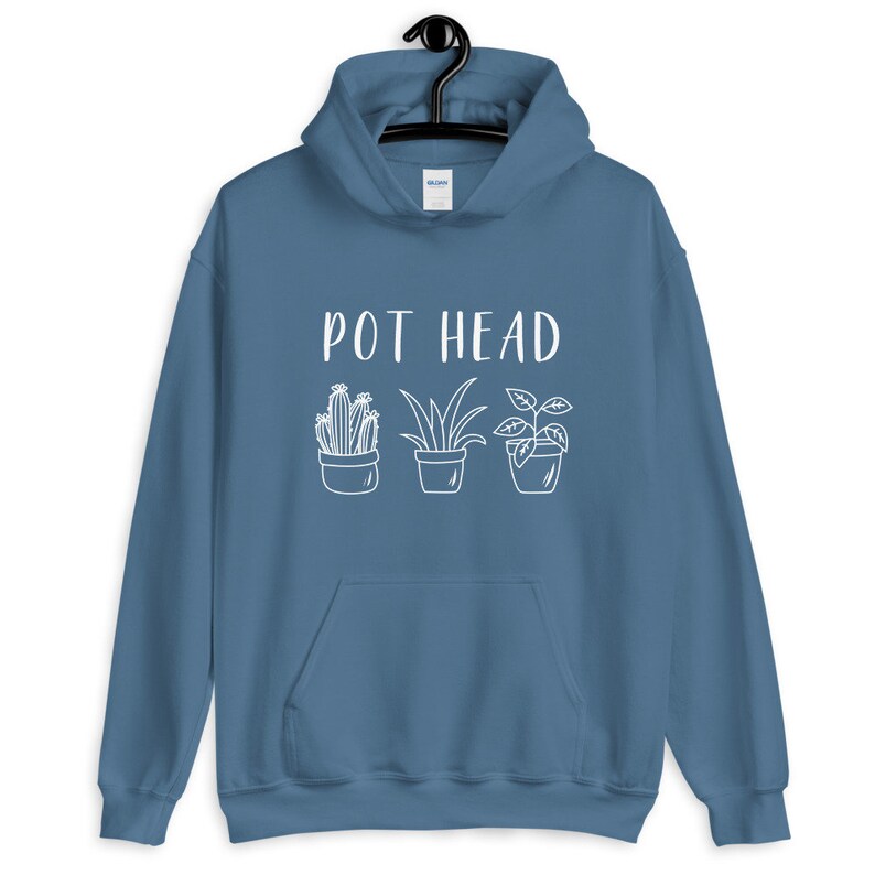 Plant Lover Gift, Pot Head Hoodie, Funny Plant Lover Long Sleeve Shirt, Gardening Gift Gardener Plant Lady Shirt Gift for Women Men image 8