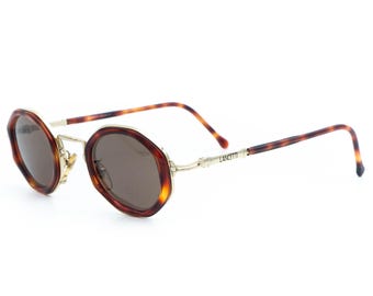 Gafas de sol Lancetti 4542 redondas de metal dorado vintage