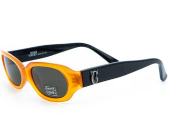 Gafas de sol vintage Gianni Versace Mod 531/B en negro y naranja