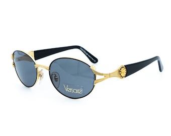 Gianni VERSACE mod 1231 Oval Gold Sunglasses Vintage
