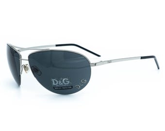 Gafas de sol estilo aviador Dolce & Gabbana 2166 plateadas vintage