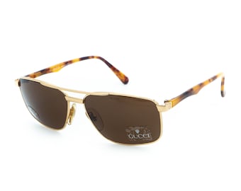 Gafas de sol vintage GUCCI GG 1231/S color oro marrón carey