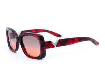 Gafas de sol Valentino 5150/S rojas de gran tamaño vintage