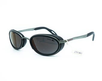 Lacoste Sport 1515 Black Oval Sunglasses Vintage