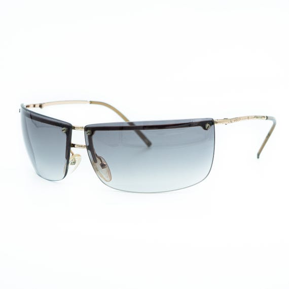 GUCCI GG 2653/S Gold Rimless Shield Sunglasses Vintage