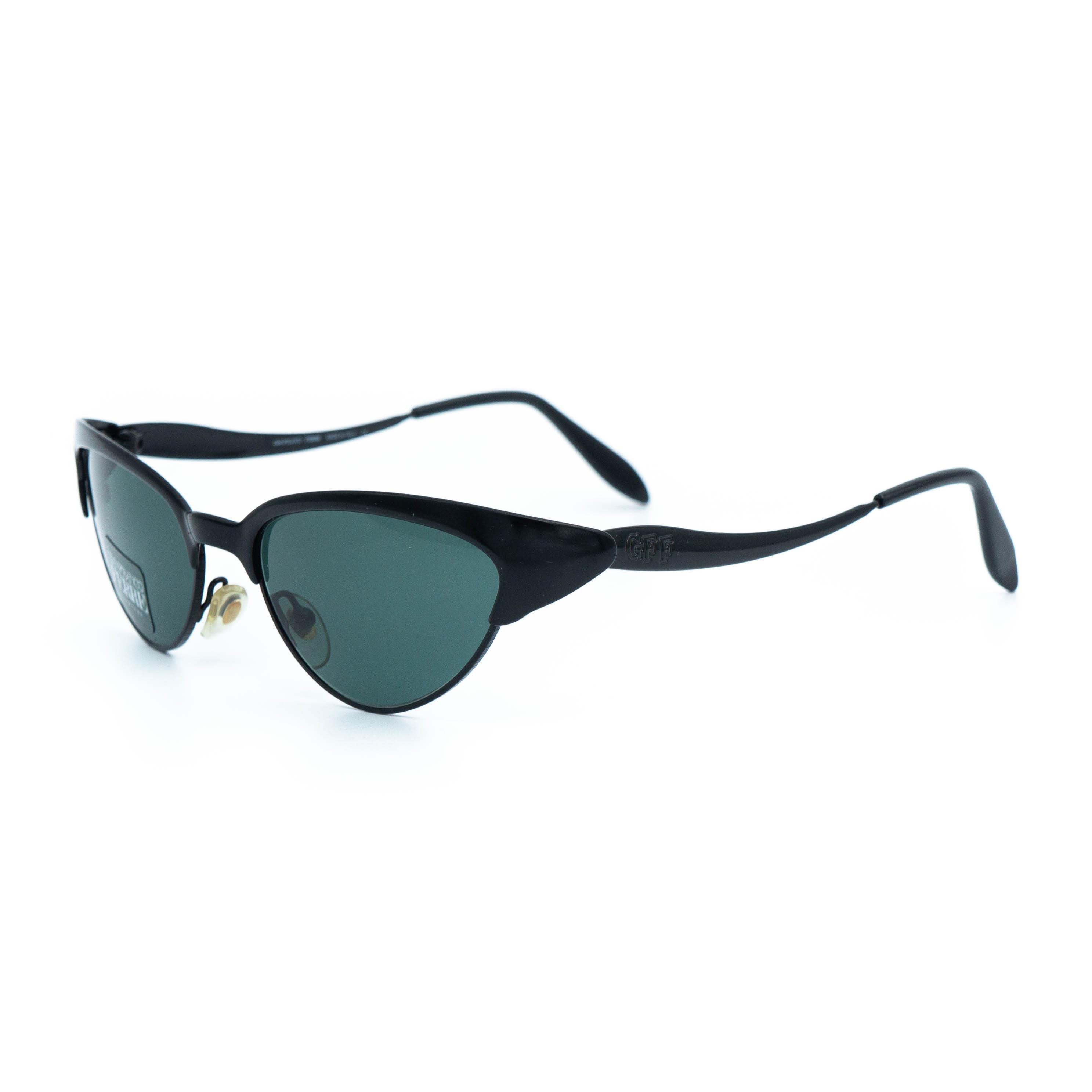 Gianfranco Ferre Eyeglasses Frames ONLY GF62003 52-19-135 Italy Full Rim Black GianFranco Ferre Round Sunglasses Polarized Lens Matte Black  main image 4