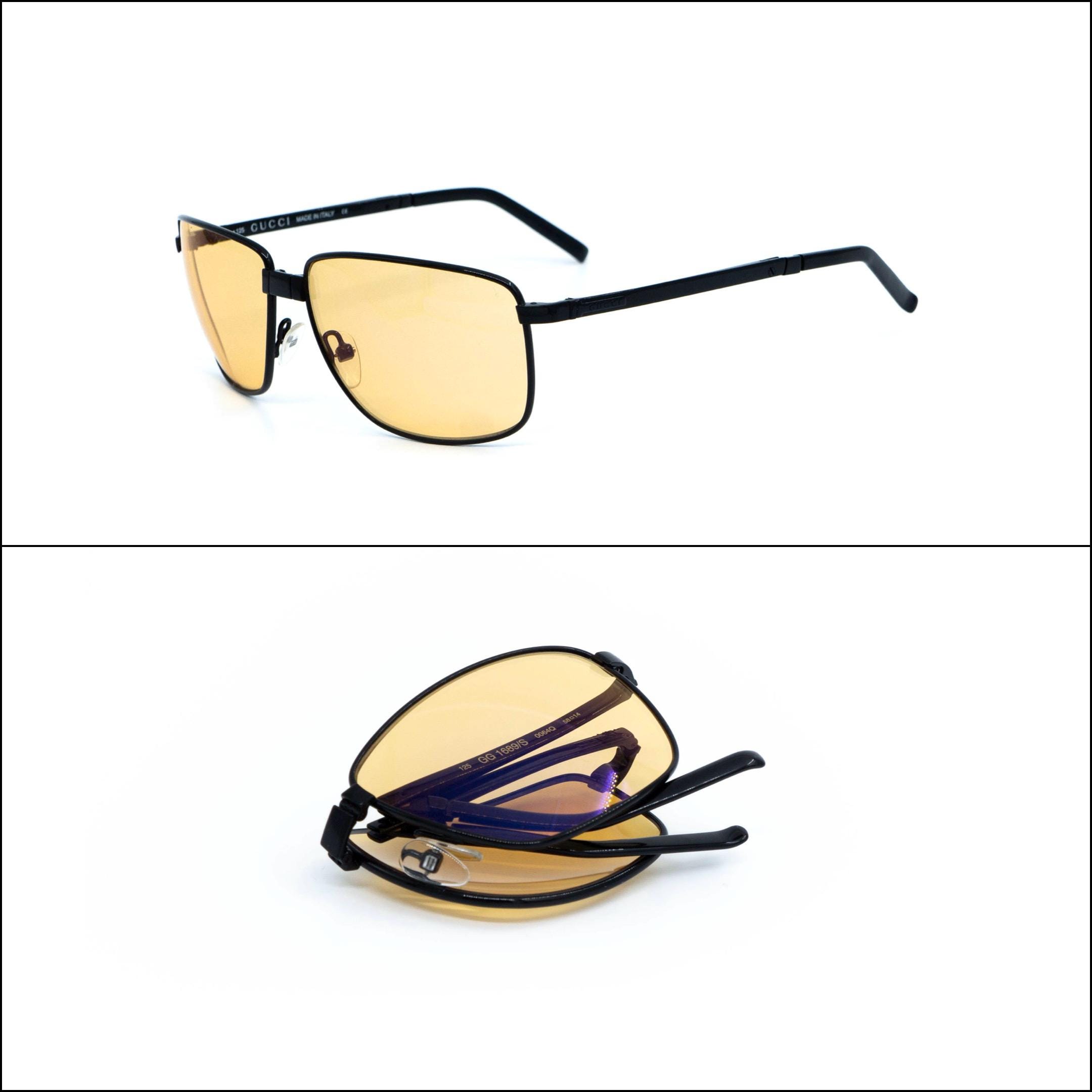 Gucci sunglasses 3672/S 8YRJD Beige/Brown Bamboo Frankie Morello 2000s Sunglasses Rounded White Limited  main image 3