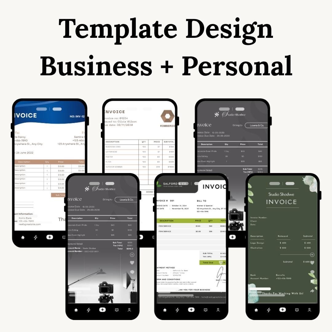 Editable Contract and Invoice Templates: Canva & Google Docs (instant ...