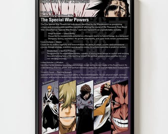 Art mural manga menaces de guerre spéciales | Poster numérique de personnage d'anime | Oeuvre d'art imprimable