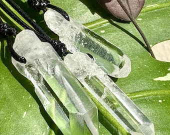 Crystal Quartz Necklace, Raw Natural Crystal Jewellery, Adjustable, Gift for Him or Her,  Natural  Crystal Jewellery, April  Birthstone