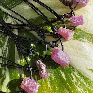 Raw Ruby Necklace, Crystal Choker, For Him or Her