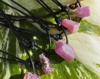 Raw Ruby Necklace, Crystal Choker, For Him or Her