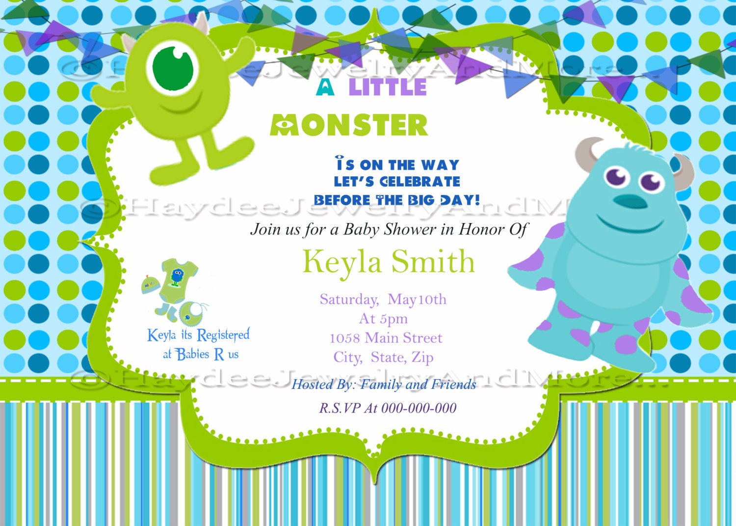 Monster Inc Baby Shower Invitation Etsy