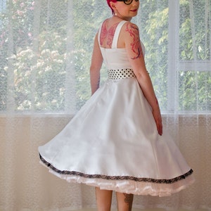 1950s Pin up 'audrey' Wedding Dress in a With Polka - Etsy