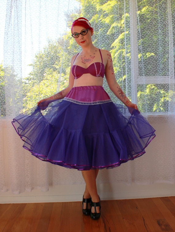 purple petticoat for wedding dress