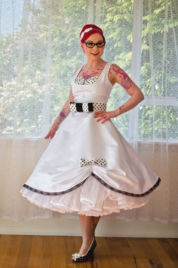 Mesa final orgánico Capilla Vestido de novia Pin Up 'Audrey' de la década de 1950 - Etsy México