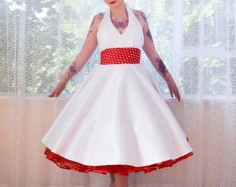 red rockabilly wedding dress Dark Red Vintage Wedding Dresses Ruched Satin A Line... From Chicweddings,  $134.32