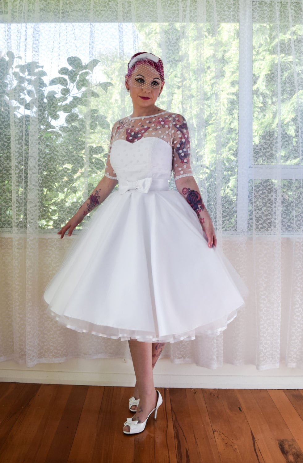 retro polka dot wedding dress 1930s Polka Dot Organza Sweetheart Dress  Madly Vintage