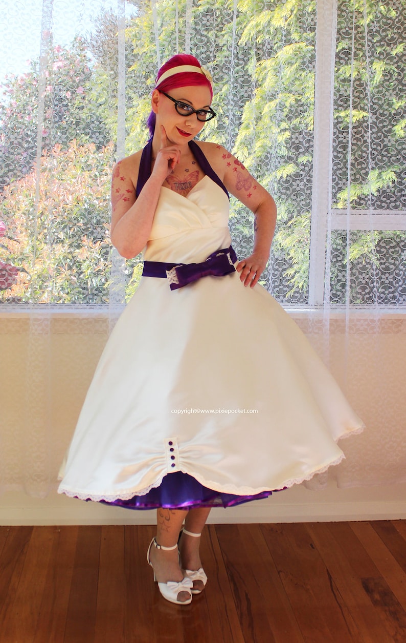 Tea Length Dress with Petticoat