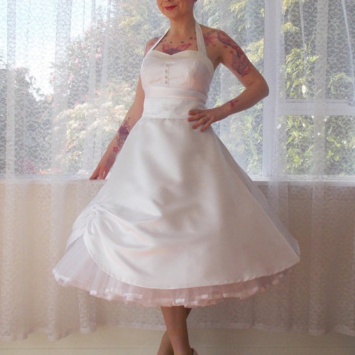 1950s 'cecilia' Pin up Wedding Dress With Sweetheart - Etsy