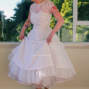 1950s Rockabilly Wedding Dress 'lacey' With Lace - Etsy