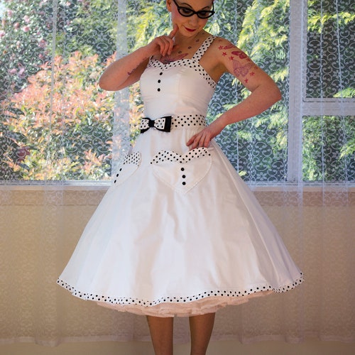 1950s Rockabilly 'elise' Wedding Dress With - Etsy