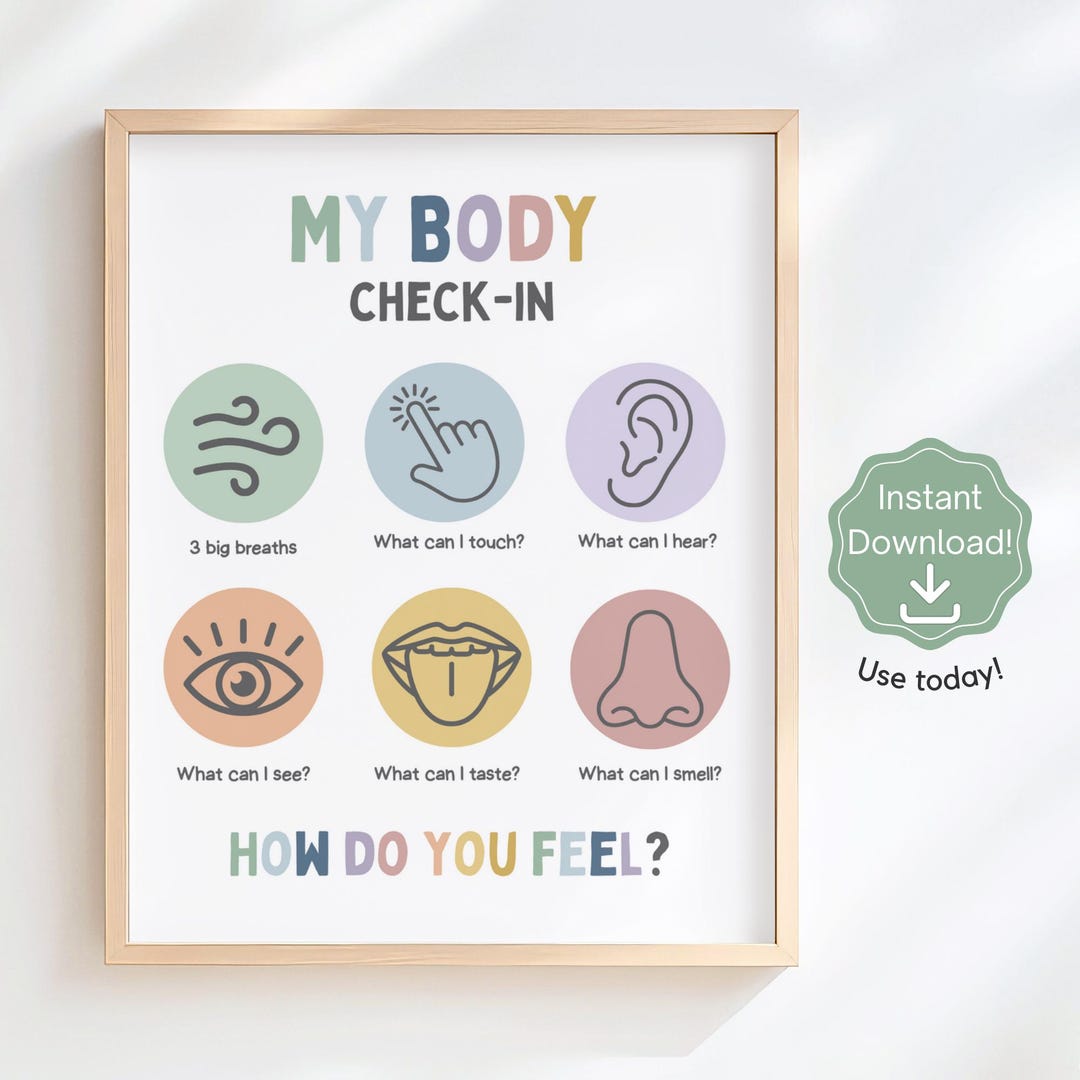 Mindfulness Poster for Kids, Calm Corner Classroom Decor, Montessori ...