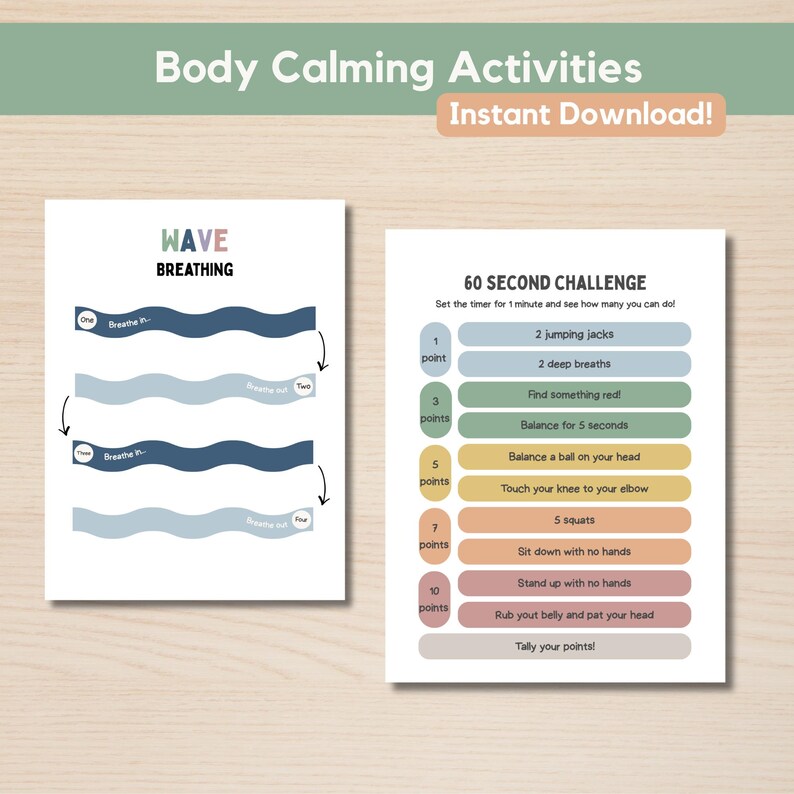 Movement Zone Calming Corner Bundle, Sensory Break Printables, Brain ...