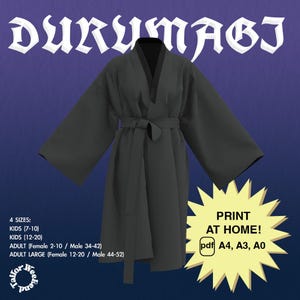 ドゥルマギの縫製パターン – 韓国の伝統衣装、韓服、コスプレ | 子供用、大人用 (PDF)