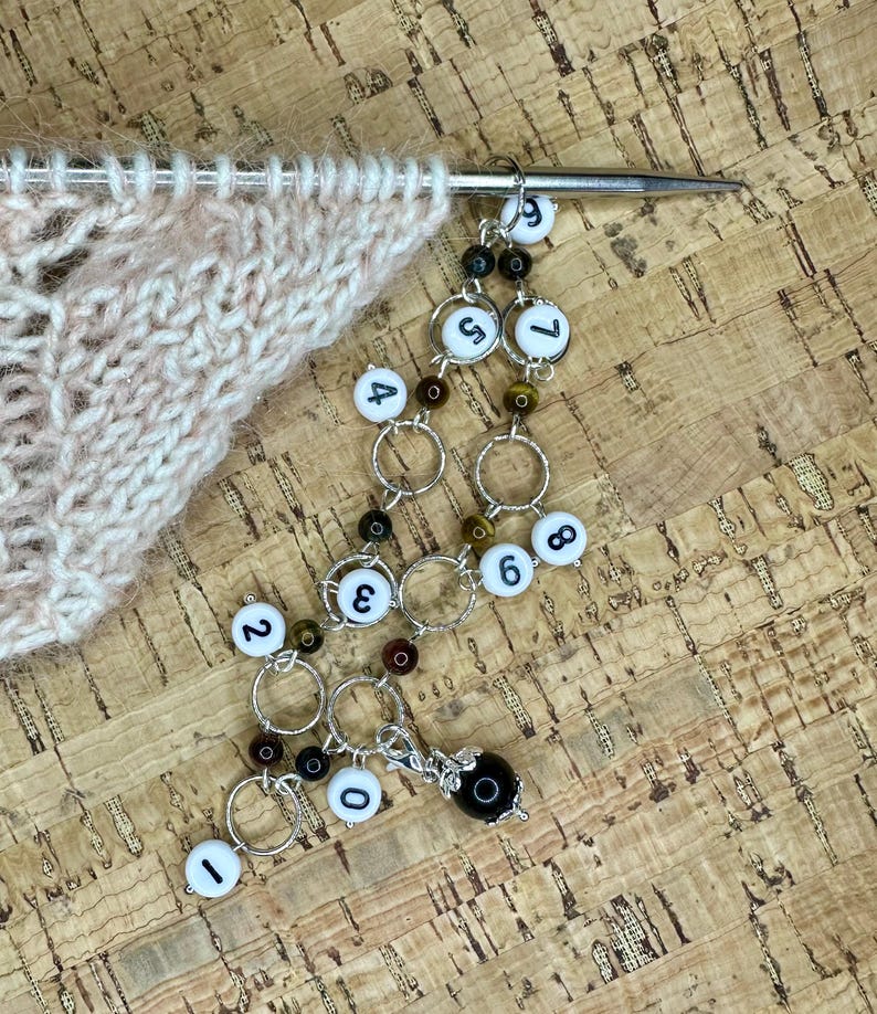 Knitting Row Counter Ring – Slip-on Row Tracking Circle With Movable ...
