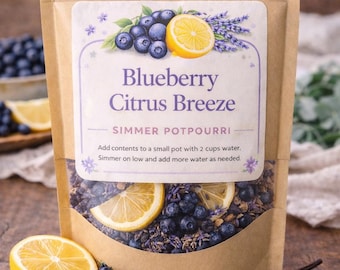 Popurrí de arándanos y cítricos / Fragancia natural para el hogar de limón y lavanda