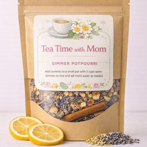 Tea Time with Mom Tea Inspired Simmer Potpourri | Chamomile Lemon Lavender | Cozy Kitchen Scent | Mother’s Day Gift