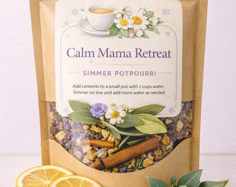 Popurrí Calm Mama Retreat para difuminar / Fragancia para el hogar con lavanda, manzanilla y eucalipto