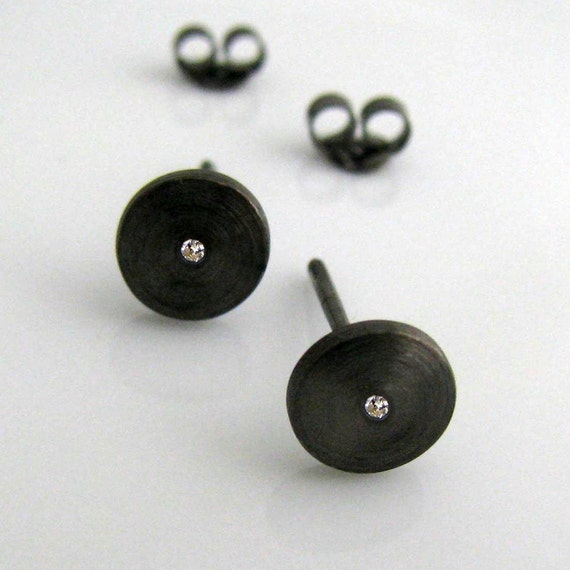Men's stud earrings, diamond button stud earrings, men's stud earrings, round flat earrings, men's earrings, men's studs, 420 7MBD