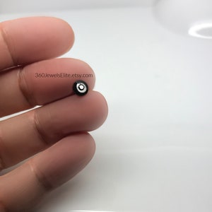 4mm sterling silver, Matte black decorative plating, 2mm black diamond stud earrings for men, image 2