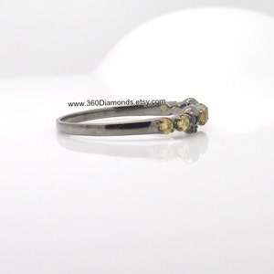 Baby Skull Half Eternity Ring Alternative Wedding Ring 18K Black Gold Plated over 925 Sterling Silver image 4
