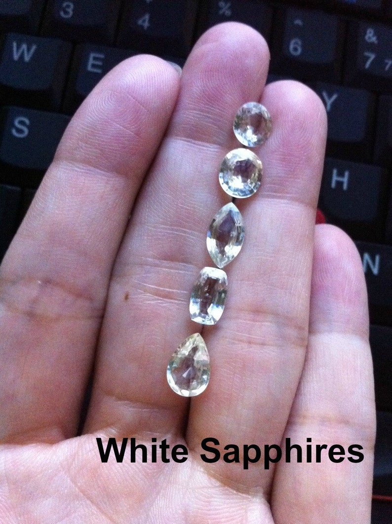 Loose Natural White Sapphire Gemstone Big Size Over 1 Etsy