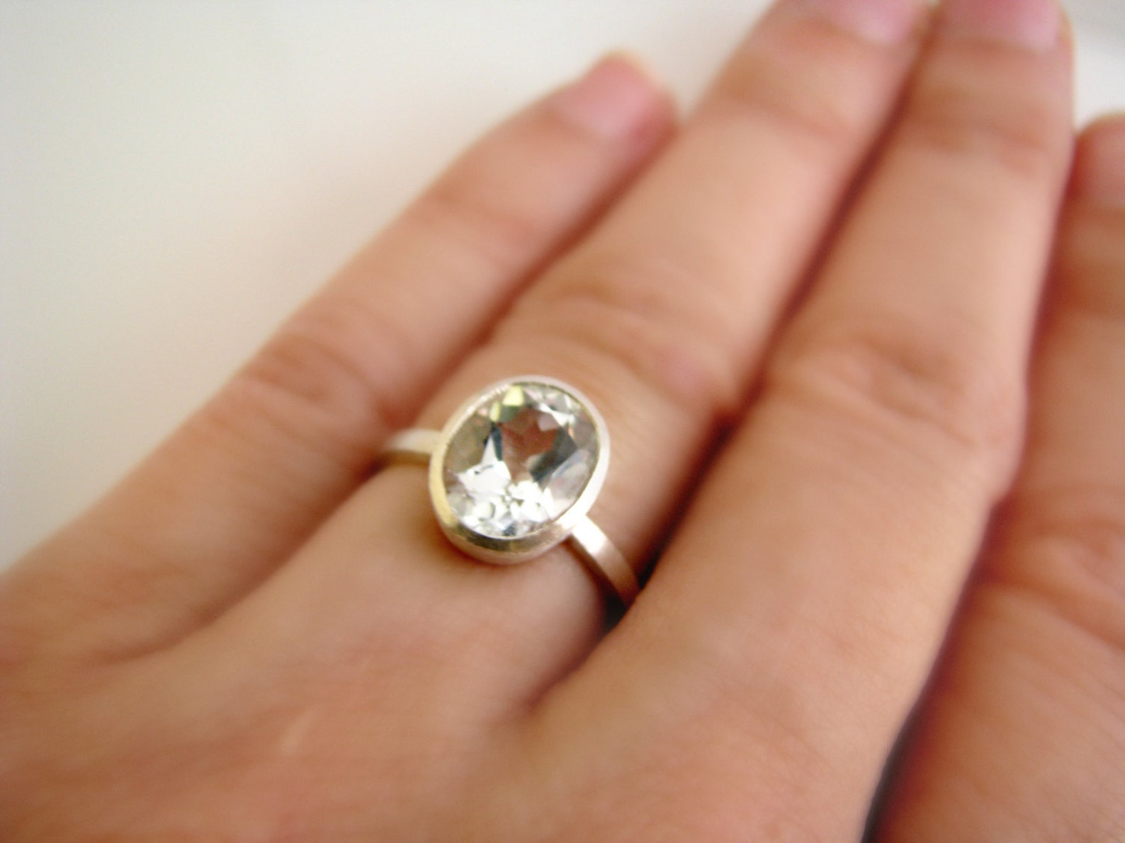 White Topaz Ring, Eternally Yours Radiant Topaz Ring, Gemstone Ring ...