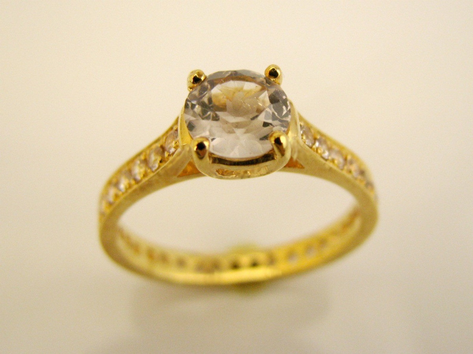 White Sapphire and Topaz Eternity Ring 925 Silver Wedding - Etsy