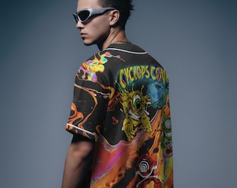 Subtronics Liquid Acid Trippy Psychedelic Cyclops Cove Edm Jersey for Festivals