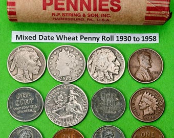 U.S. Coin Collection Lot – 60+ Mixed Coins Including Steel Pennies & Buffalo Nickels