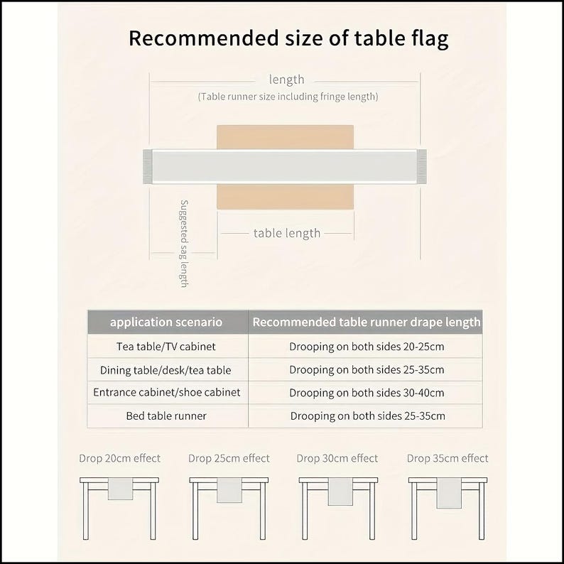 Red & White Tassel Fringe Table Runner, Scandinavian Christmas Decor ...