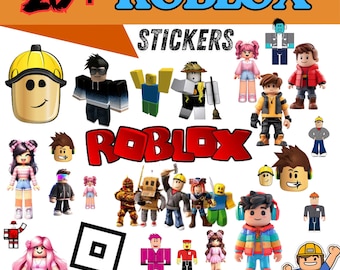 Pegatinas de personajes de Roblox: más de 20 imágenes prediseñadas de jugador PNG SVG (descarga digital)