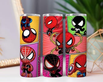 Tumbler Wrap Spider-Verse, png PNGEgg | Superheld Chibi-ontwerp (digitale download)