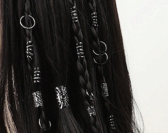 85pcs Hair Rings Set, Hair Jewelry for Women, Viking Braid Accessories, Hair Jewelry & Braiding Accessories for Women